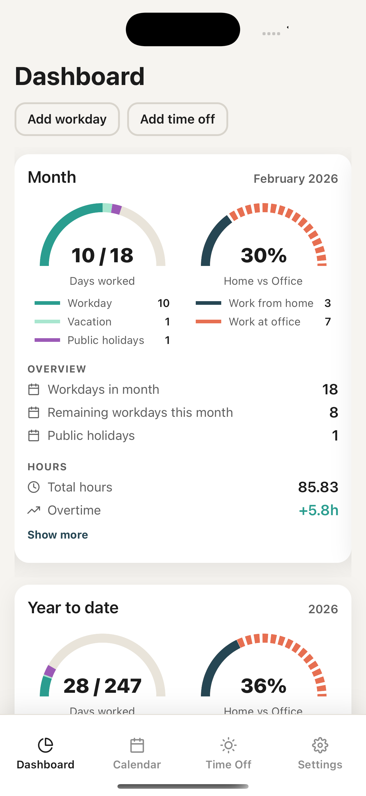 Never lose track of overtime